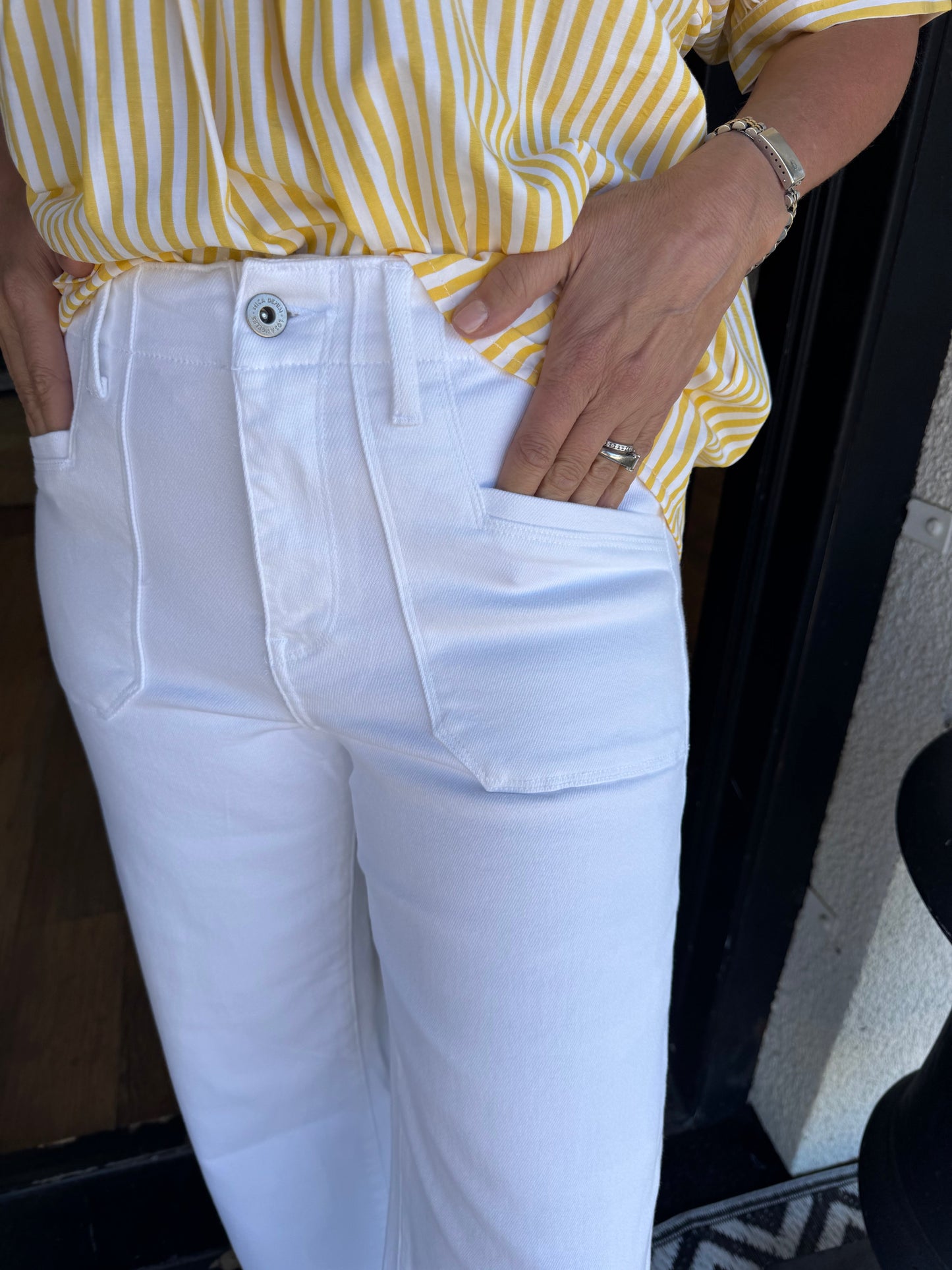 Super High Rise Wide Pant - Snow Milk