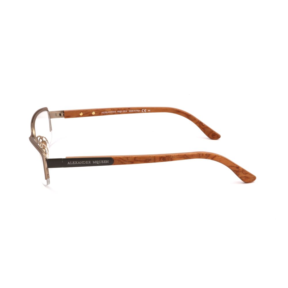 Alexander McQueen Brown Metal Glasses (Frames)