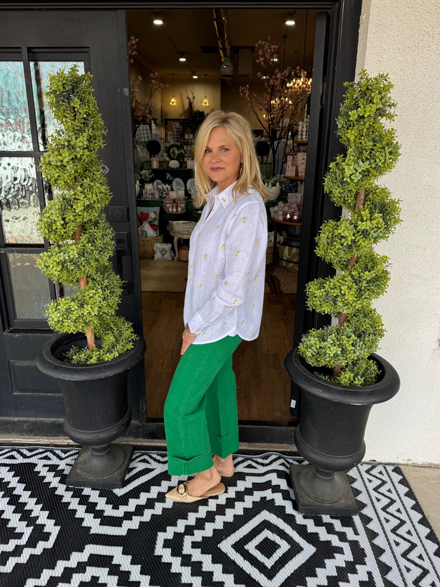Ivy Jane Linen Lemon Top