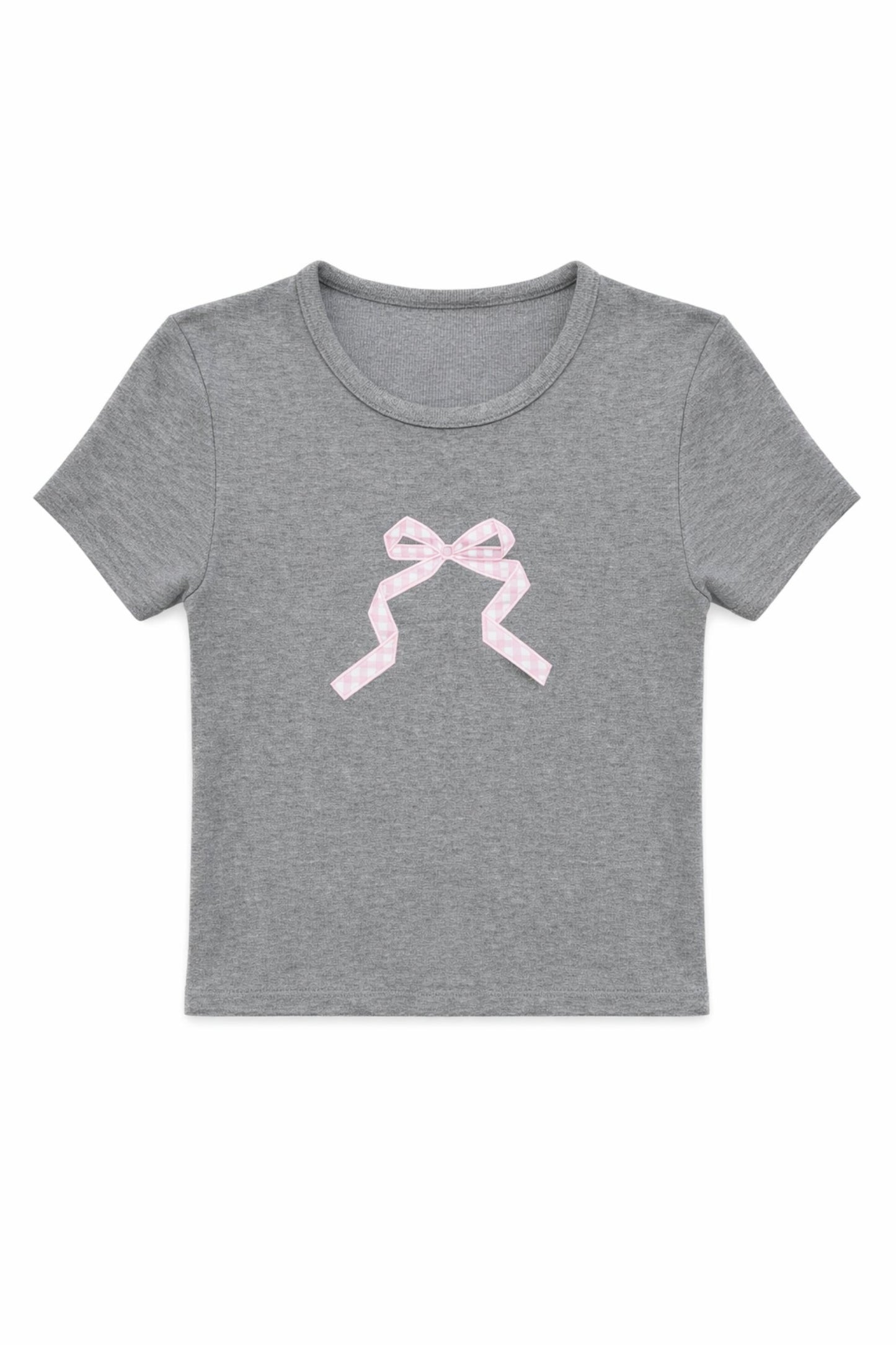 TWEEN GINGHAM BOW TEE