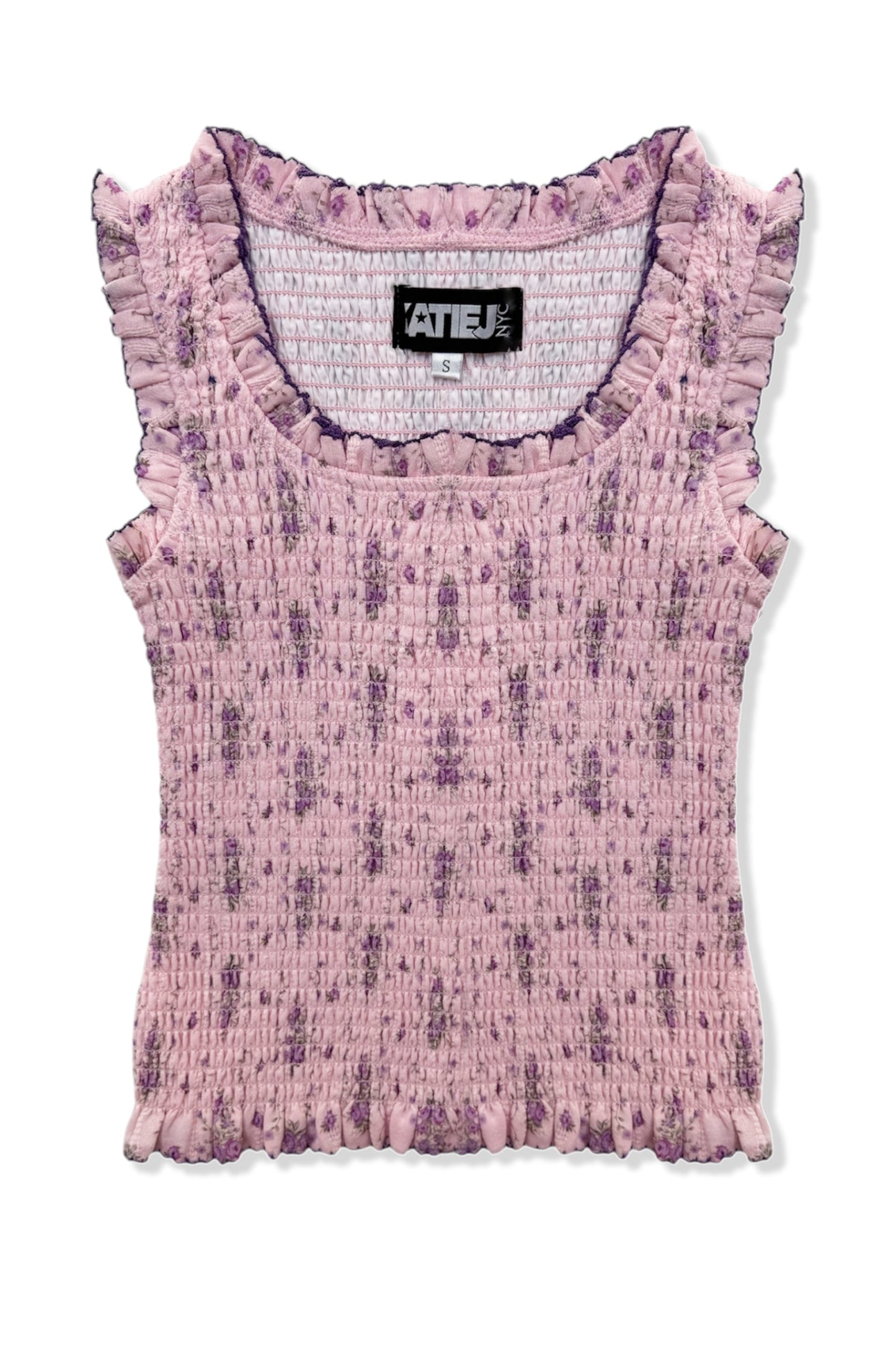TWEEN HELENA PRINTED SMOCKED TANK TOP - FINAL SALE