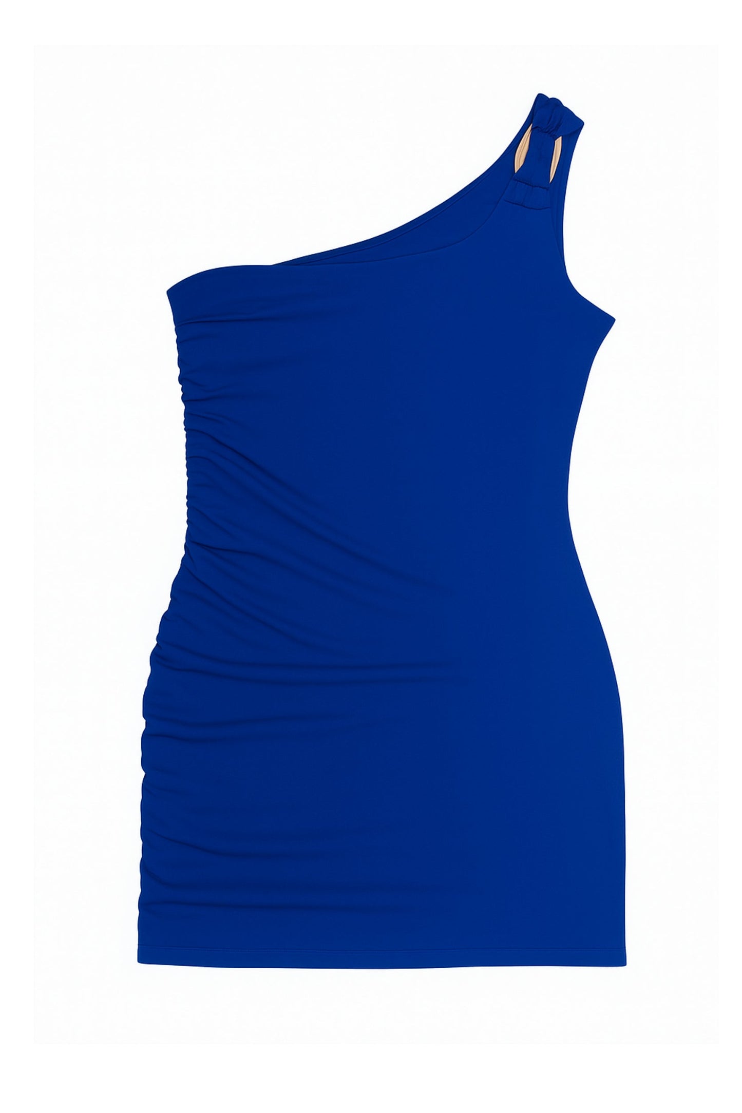 JUNIOR KANNON ONE SHOULDER RUCHED DRESS