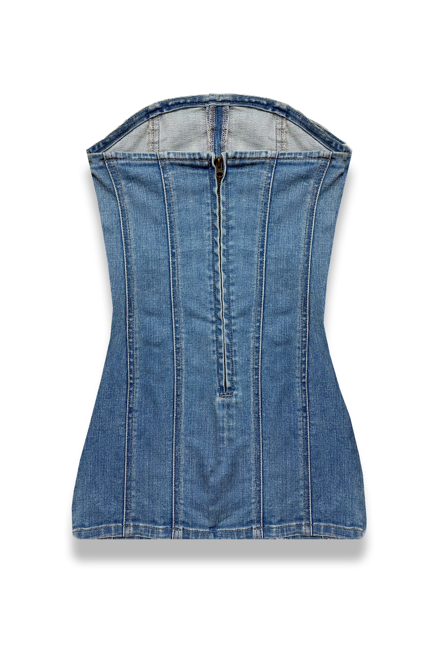 JUNIOR ROME STRAPLESS DENIM DRESS