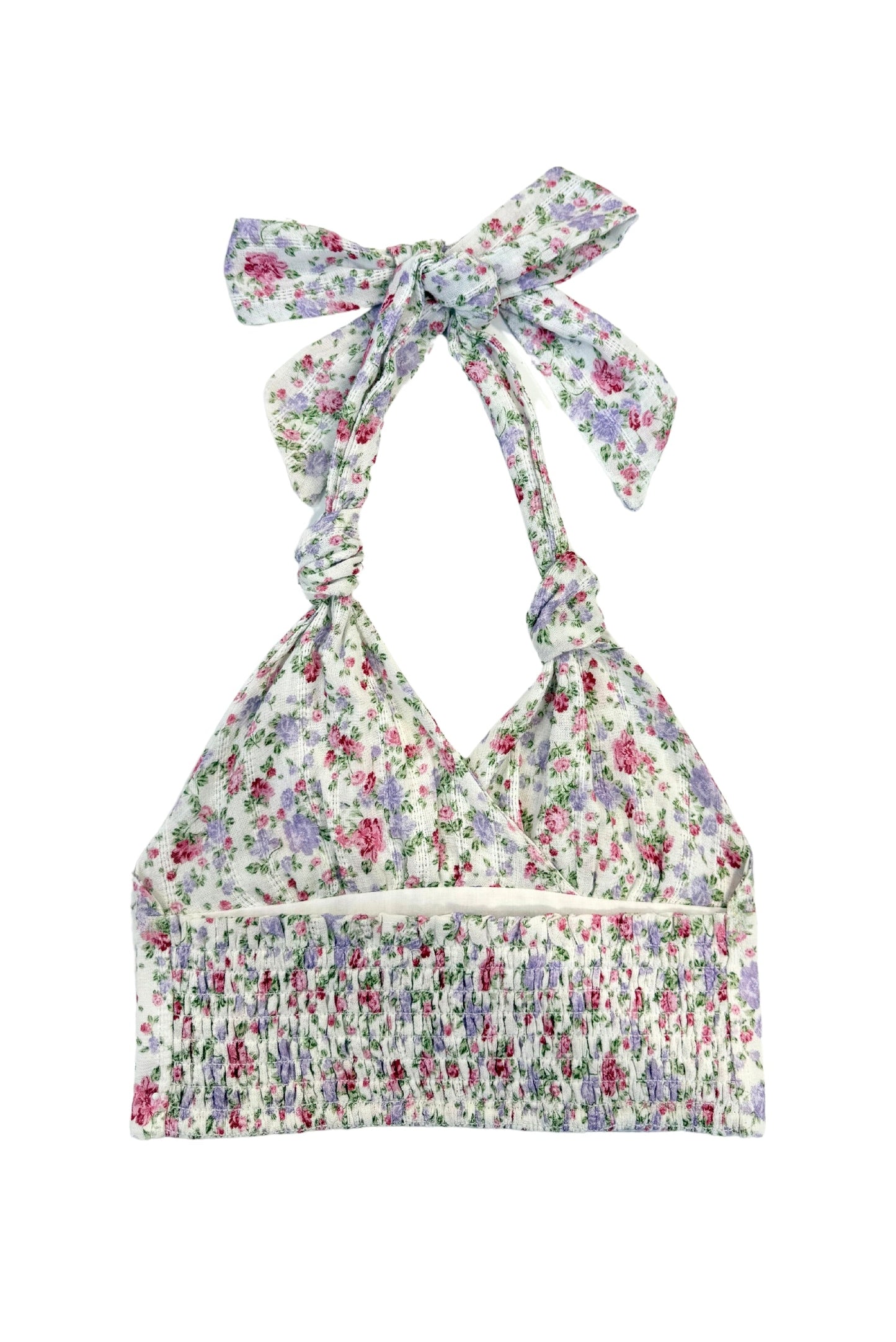 TWEEN YVONNE PRINTED HALTER TOP - FINAL SALE