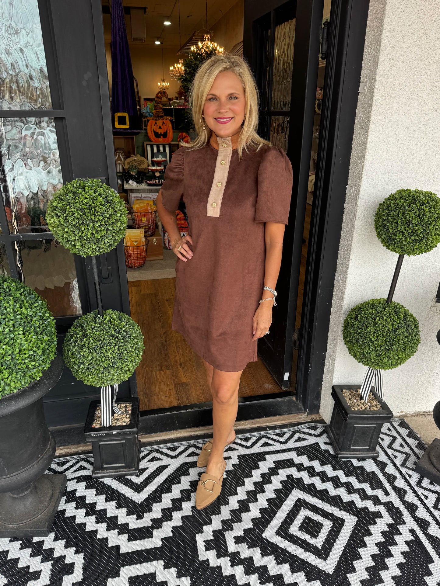 Mindy Dress - Brown