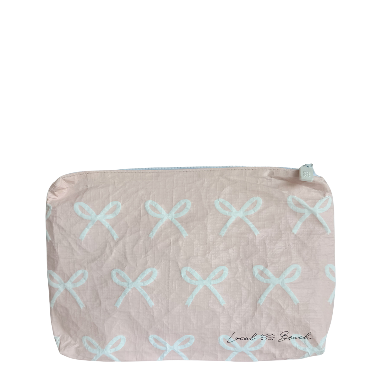 Blush Pink Bows Water Resistant Pouch