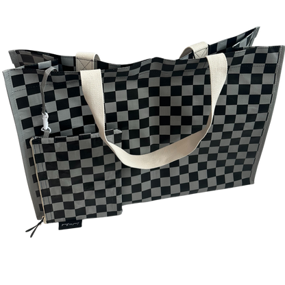 Checker XL All Day Bag with Matching Removable Pouch