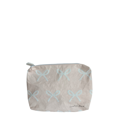 Blush Pink Bows Water Resistant Pouch