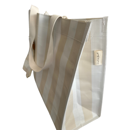 Thick Stripe XL All Day Bag with Matching Removable Pouch