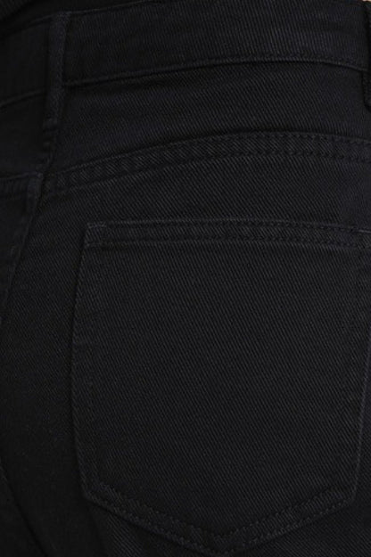 Casual Fleece Lined High Waist Straight Jeans