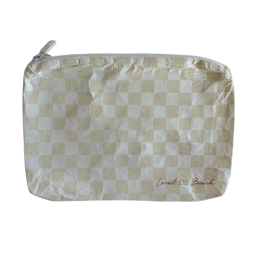 Sand Checker Water Resistant Tyvek Printed Pouch