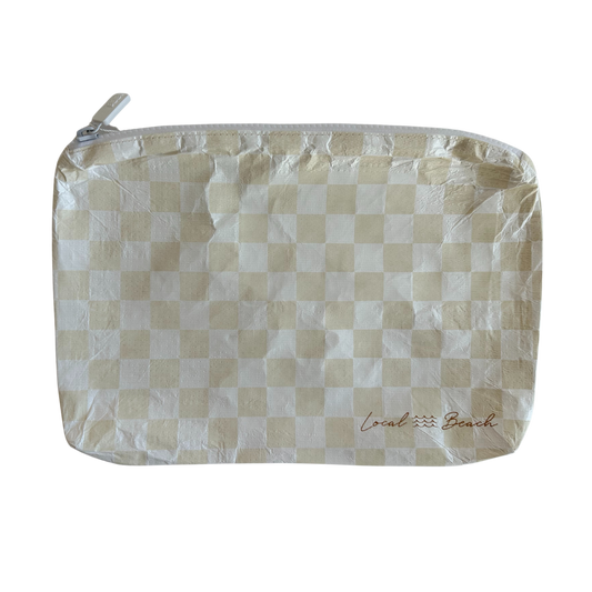 Sand Checker Water Resistant Tyvek Printed Pouch