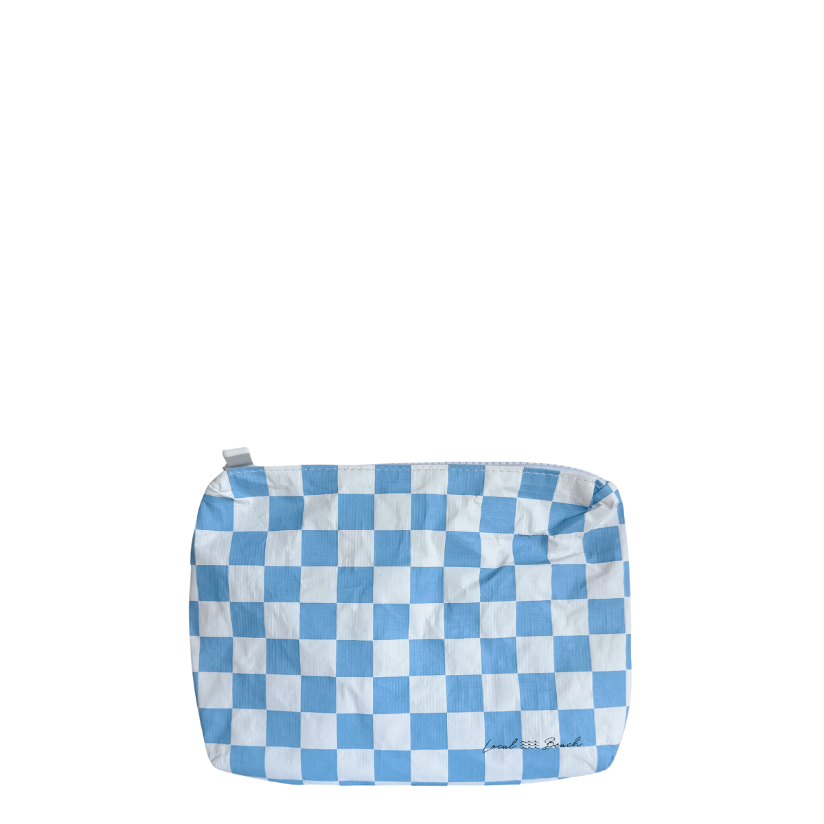Blue Checker Water Resistant Pouch