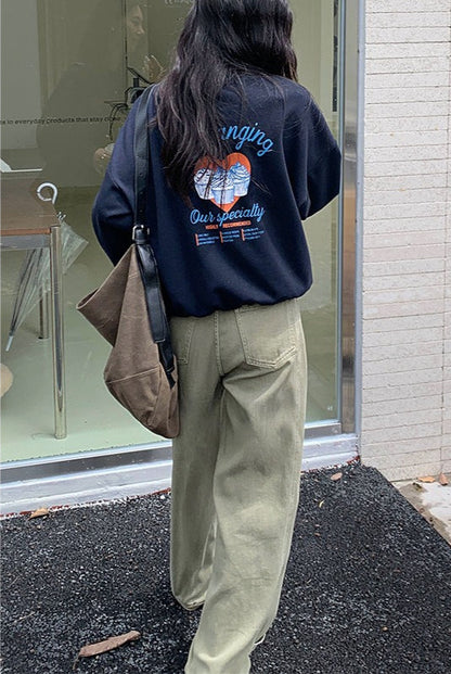 Edgy High Waist Cargo Wide Leg Curved Jeans