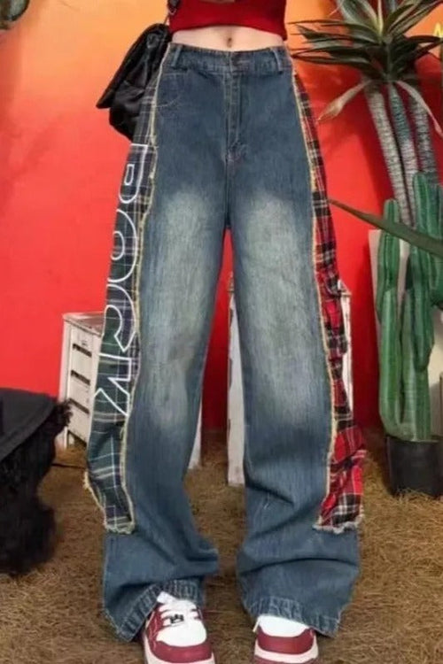 Hip-Hop Patchwork Jeans