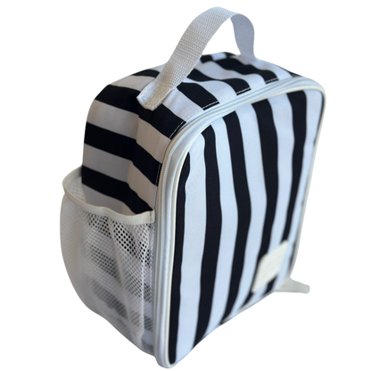 Black/White Striped Lunchbox