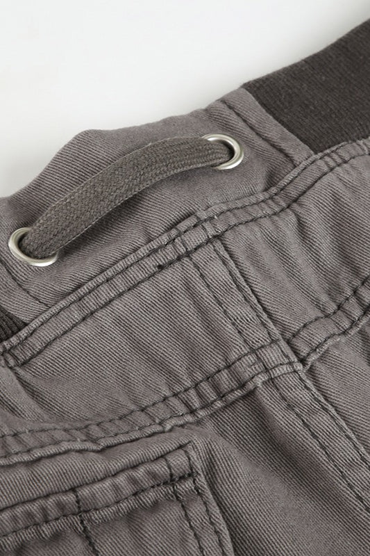 Edgy Slim Tie Strap Patchwork Jeans