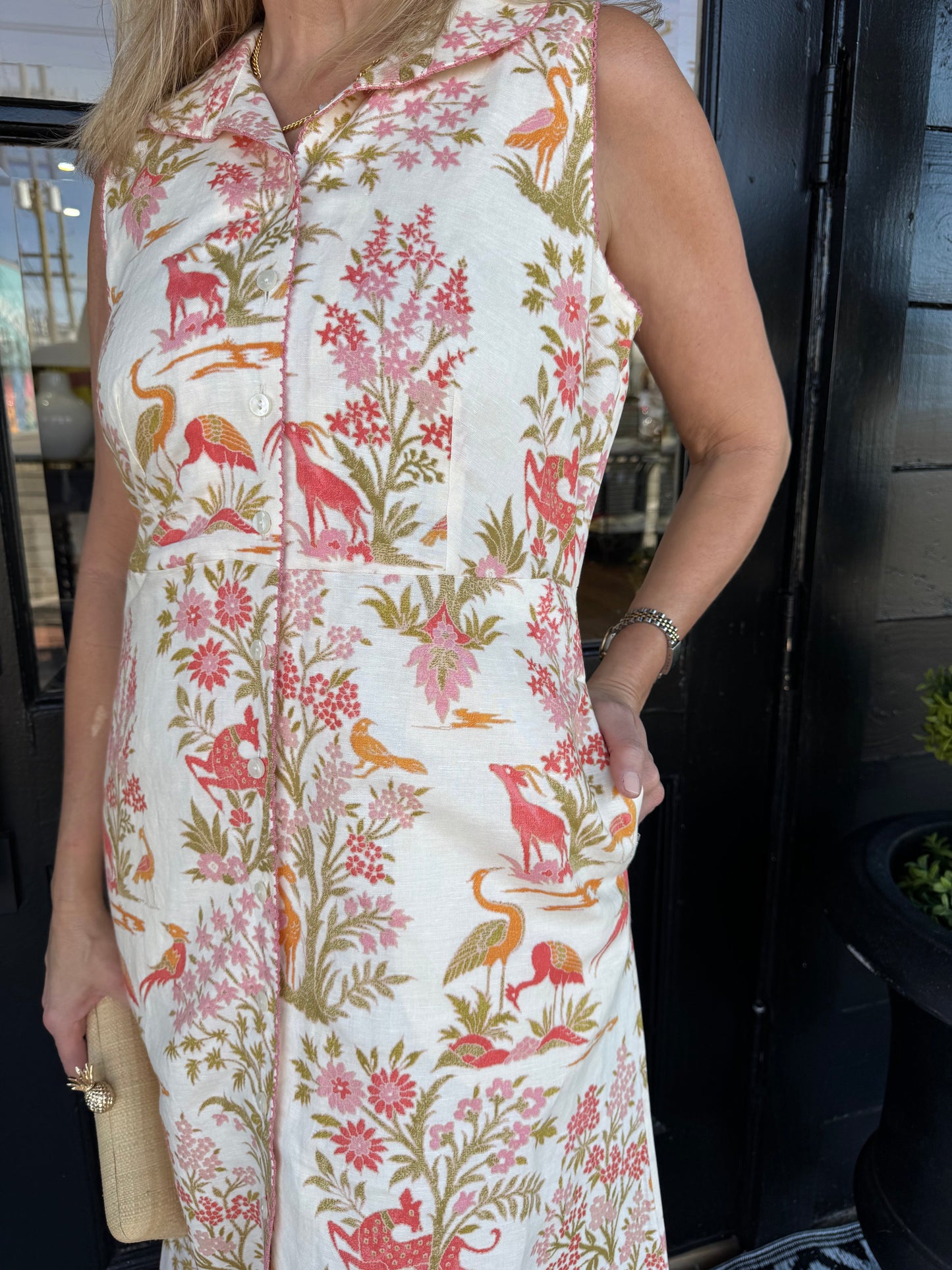 Spartina Dress Castillo Toile Cream