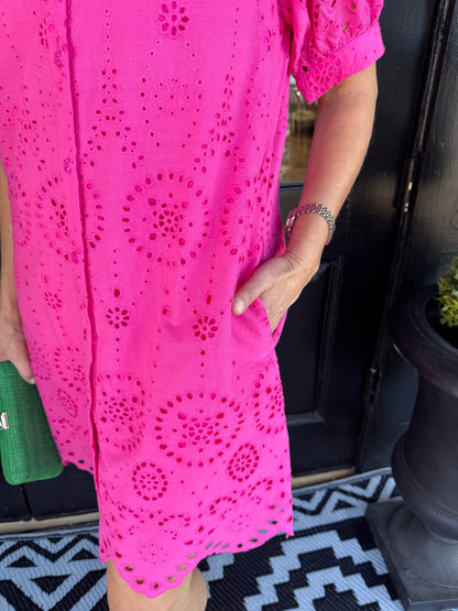 Greer Dress - Hot Pink