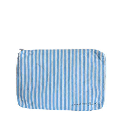Blue Stripe Water Resistant Pouch