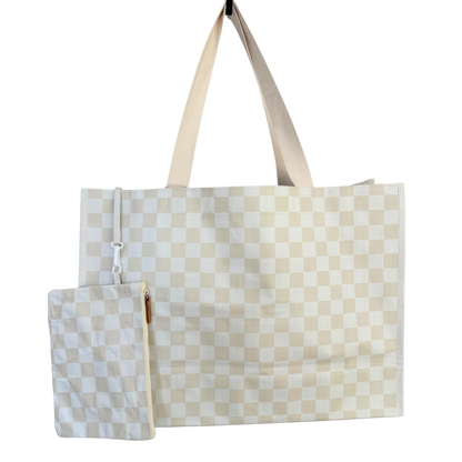 Checker XL All Day Bag with Matching Removable Pouch