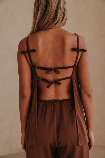 Kinsley Jumpsuit - Chocolate