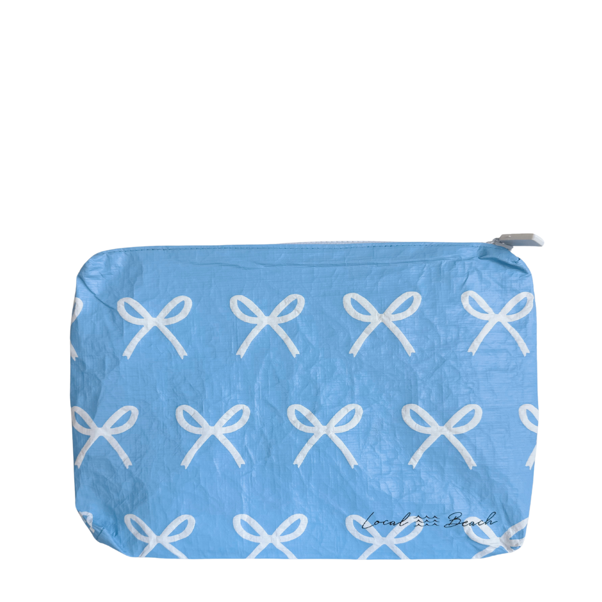 Blue Bows Water Resistant Pouch