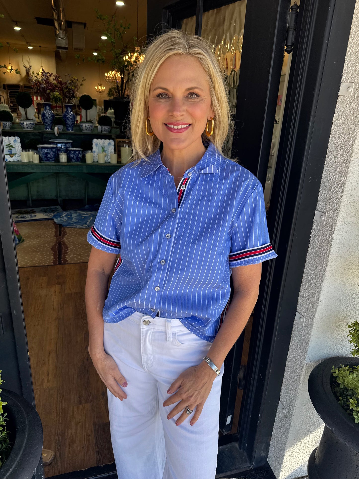 Faye Top - Blue