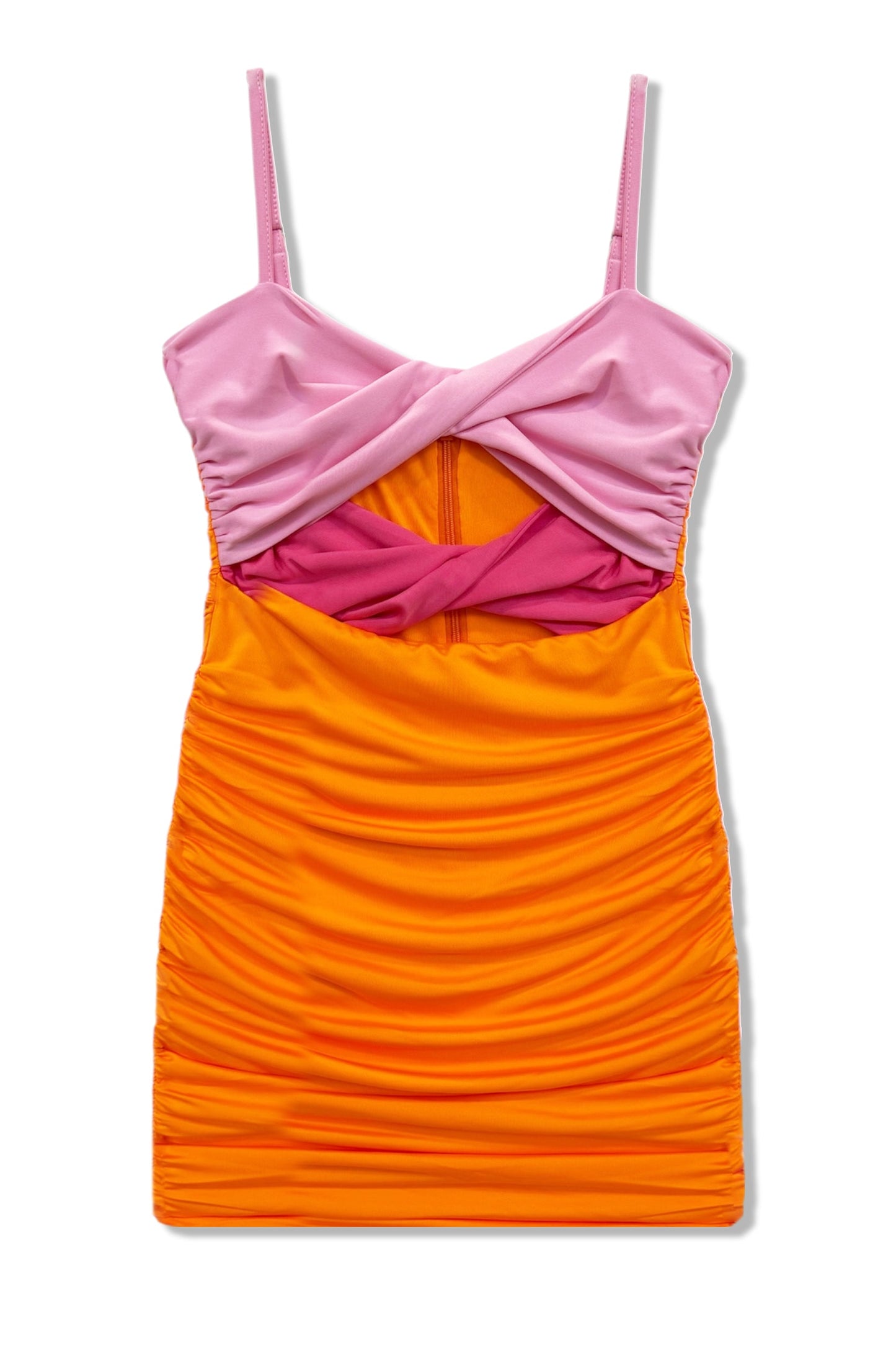 TWEEN ARIANA DOUBLE TWIST FRONT RUCHED DRESS- FINAL SALE