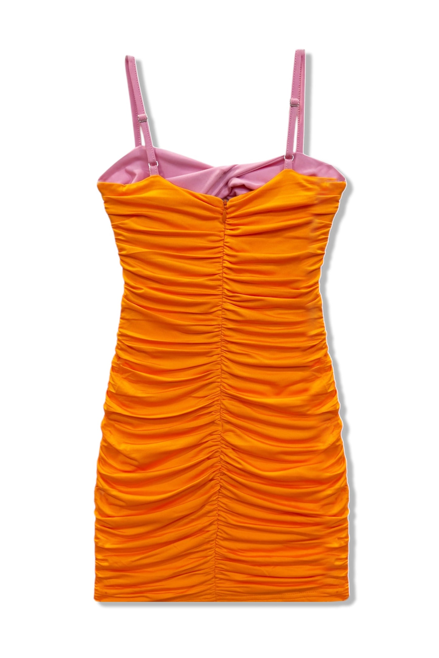 JUNIOR ARIANA DOUBLE TWIST FRONT RUCHED DRESS- FINAL SALE
