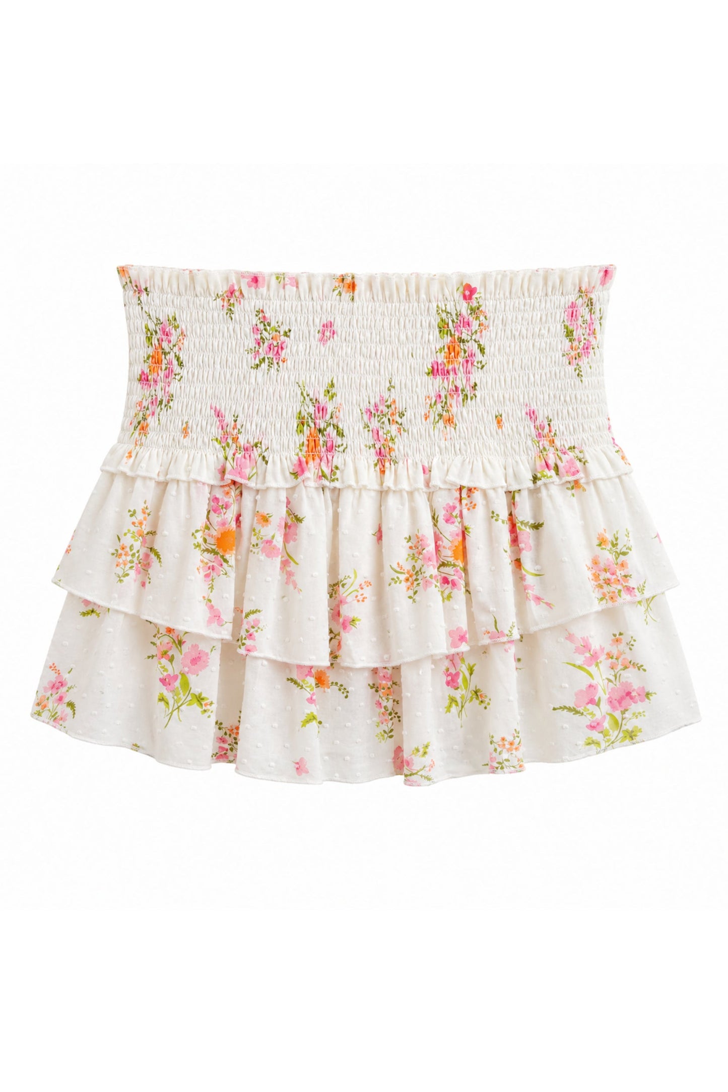 JUNIOR BIANCA PRINTED TIERED RUFFLE SKIRT