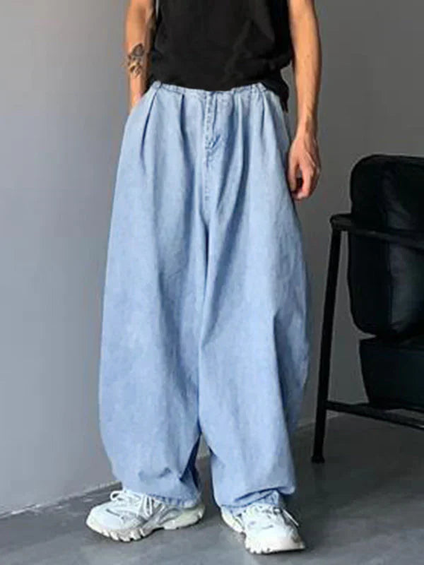 Men's Blue Vintage Skater Baggy Denim Jeans