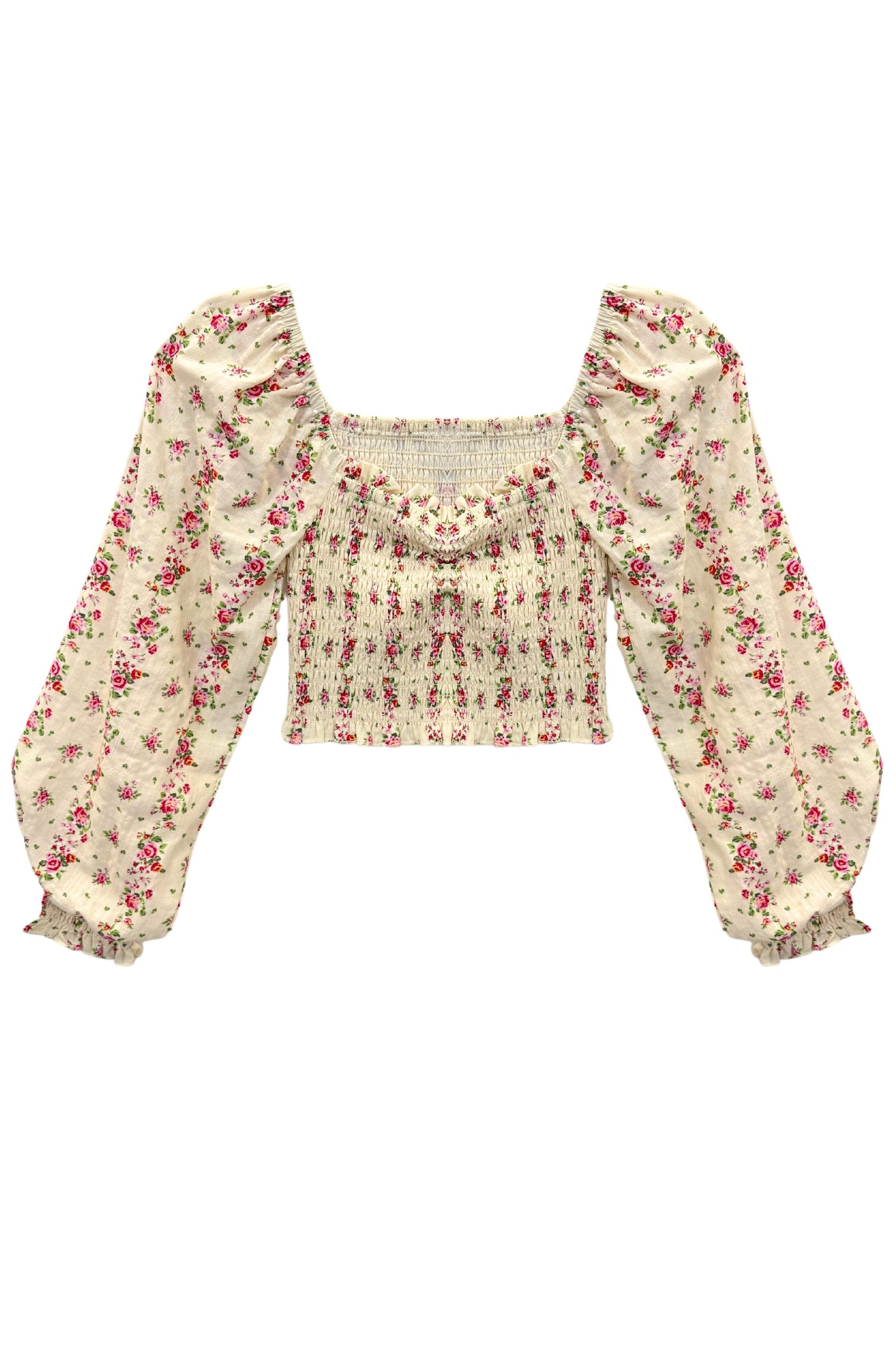 JUNIOR CHLOE PRINTED LONG SLEEVE TOP - FINAL SALE