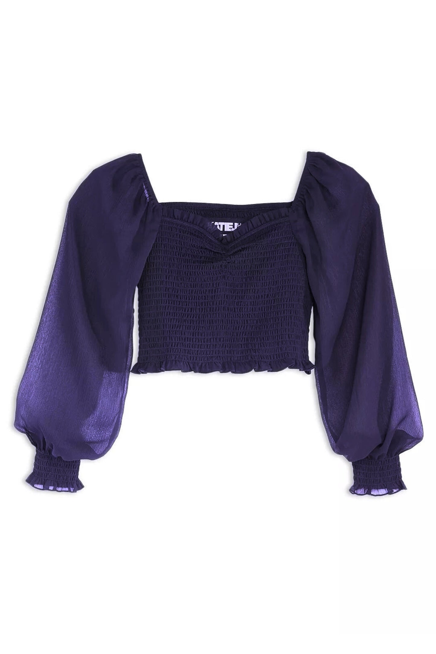 JUNIOR CHLOE SOLID SHEER TOP - FINAL SALE