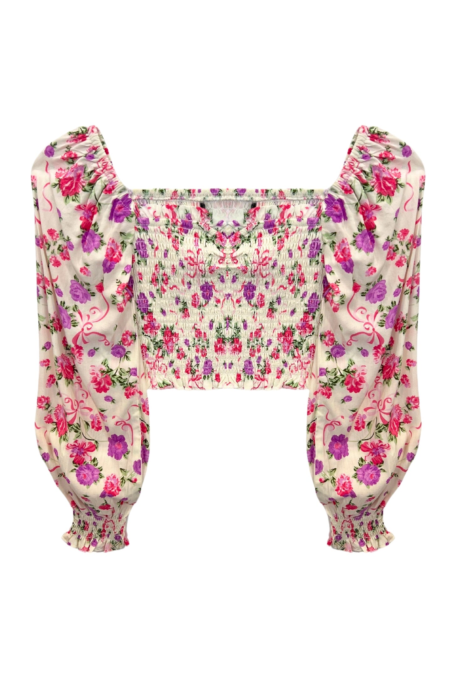 JUNIOR CHLOE PRINTED LONG SLEEVE TOP - FINAL SALE