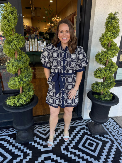 Quinn Dress - Navy