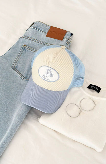 Just Too Cute Cap Baby Blue/Cream
