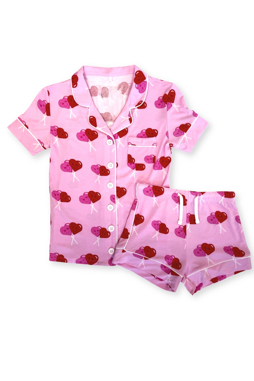 TWEEN LYNN PRINT SHORTS LOUNGE SET