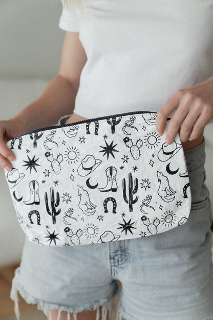Western Water Resistant Tyvek Printed Pouch
