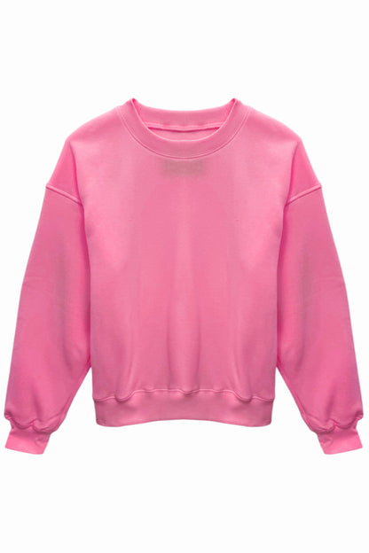 JUNIOR DYLAN SOLID OVERSIZED CREW SWEATSHIRT - FINAL SALE
