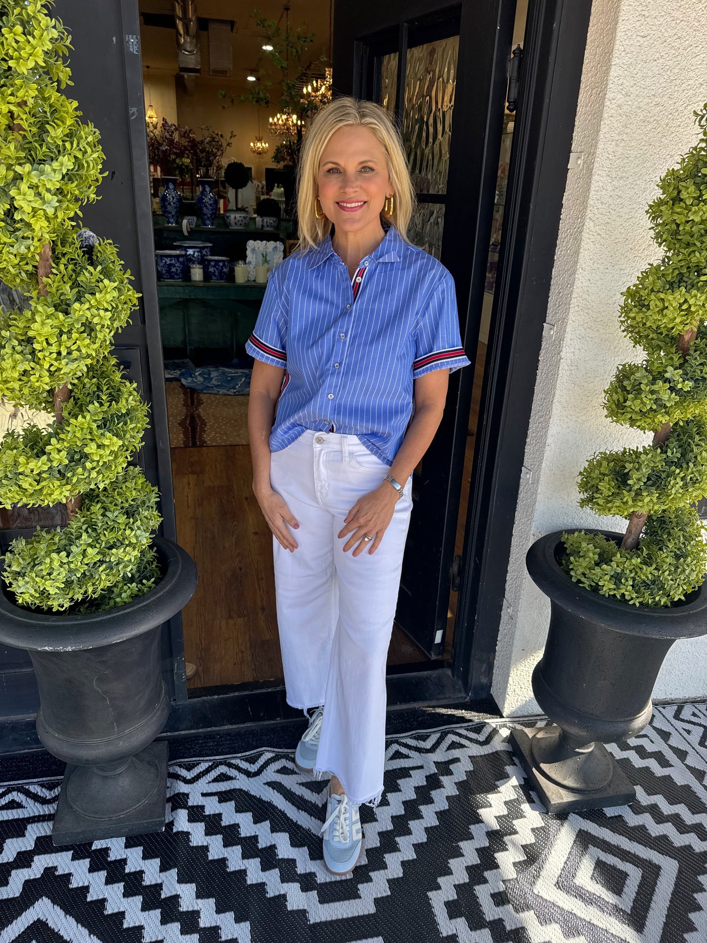 Faye Top - Blue