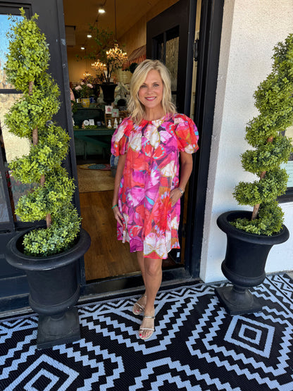 Rebekah Dress - Fuchsia