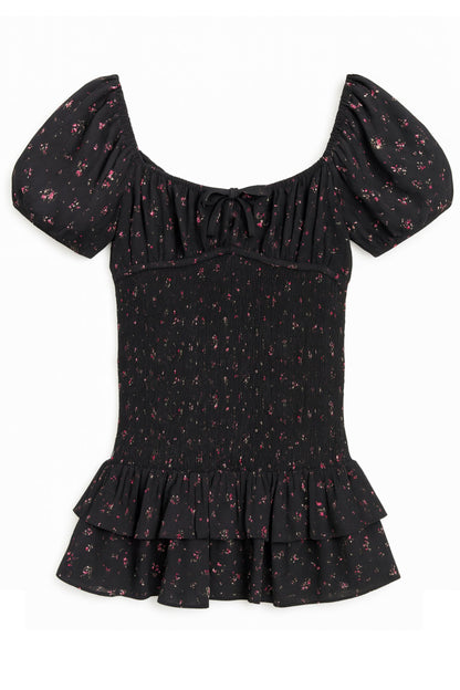 TWEEN ELLIE PRINTED PUFF SLEEVE DAY DRESS - FINAL SALE