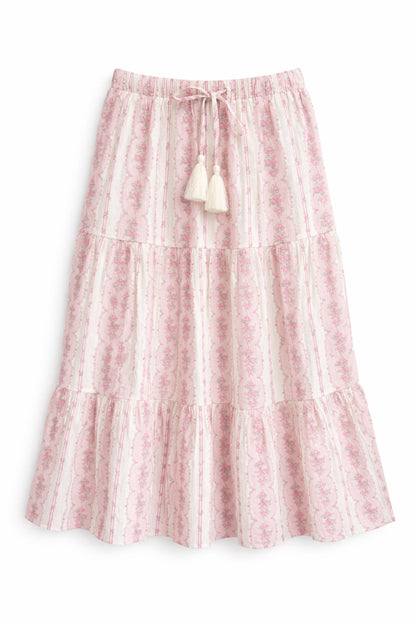 TWEEN ESME PRINTED TIERED MAXI SKIRT