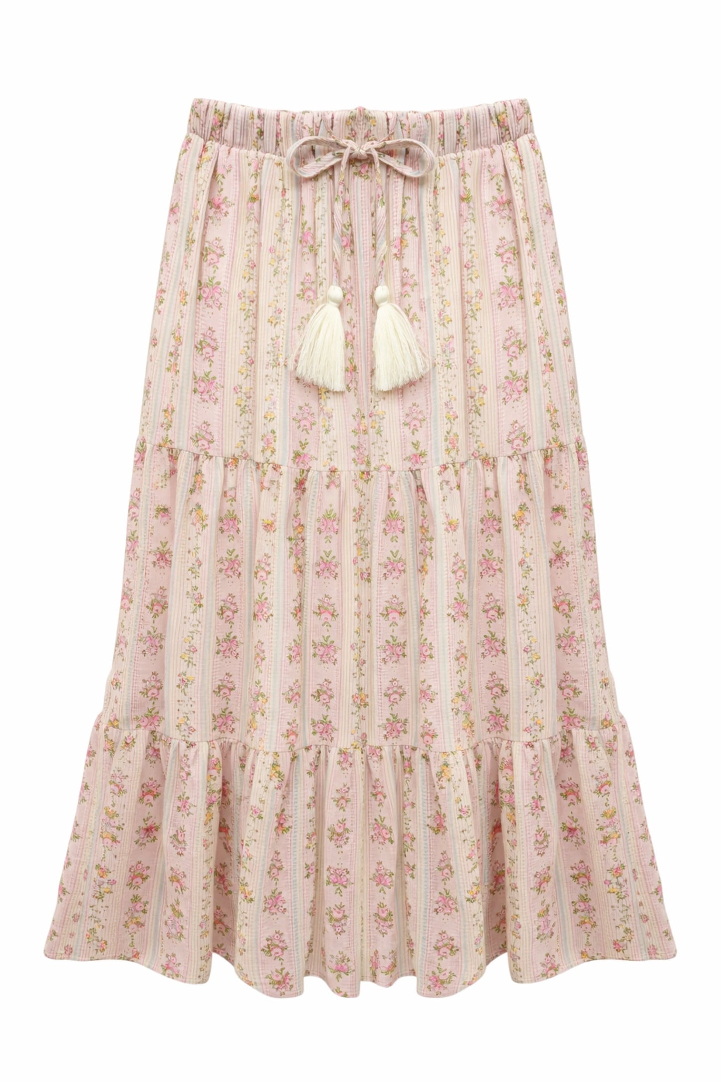 TWEEN ESME PRINTED TIERED MAXI SKIRT