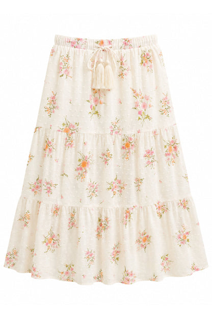 TWEEN ESME PRINTED TIERED MAXI SKIRT