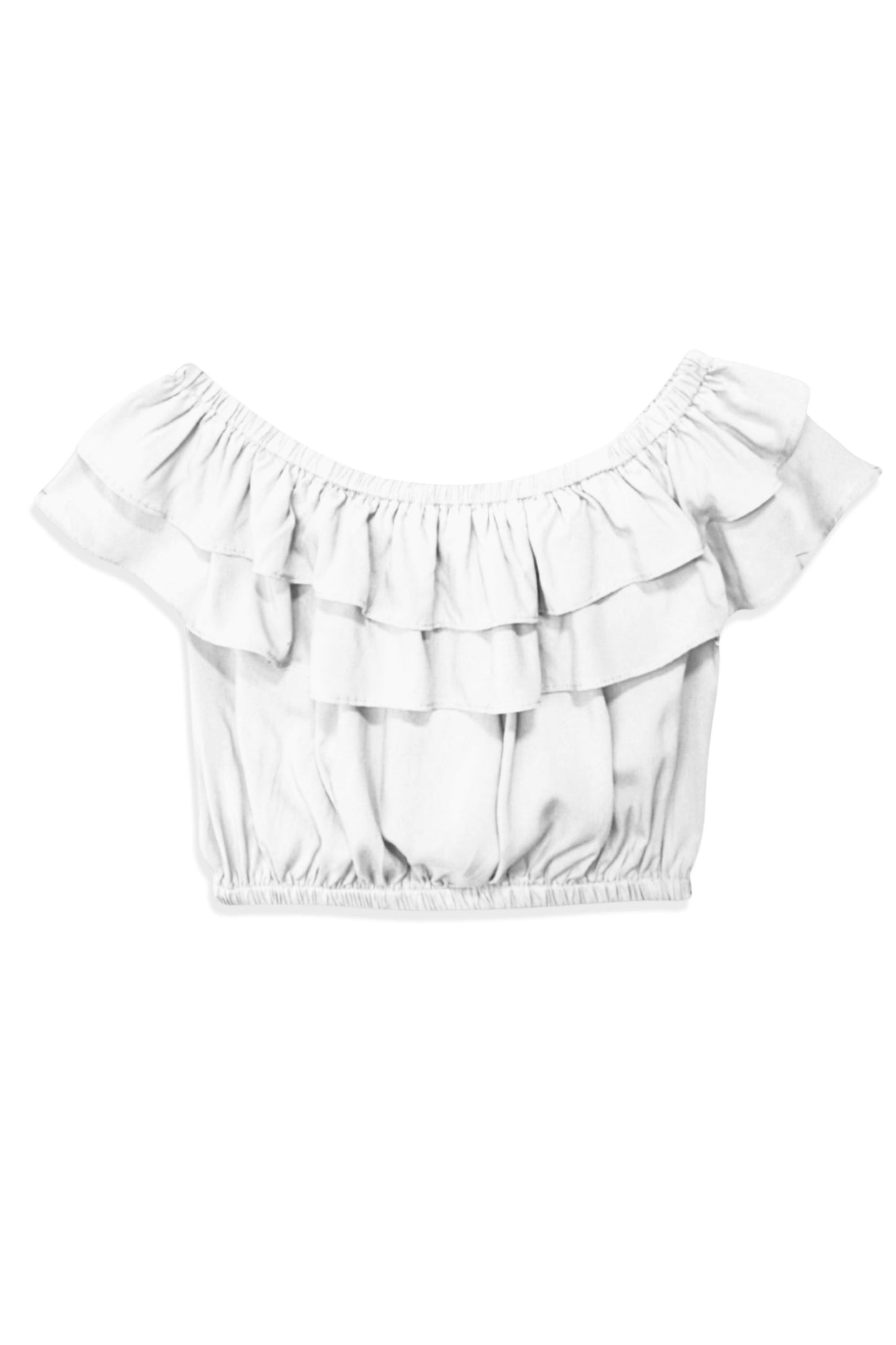 JUNIOR ESME OFF SHOULDER RUFFLE TOP