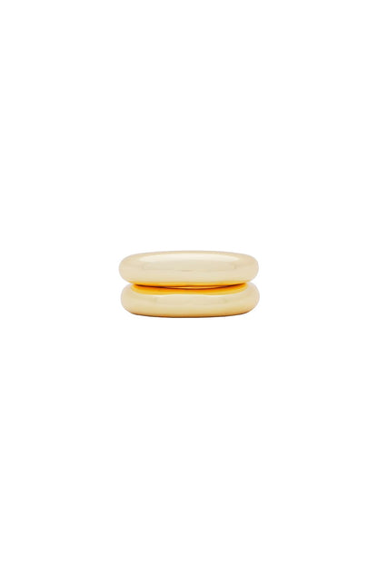 Dome Ring Set - 18k Gold Plated