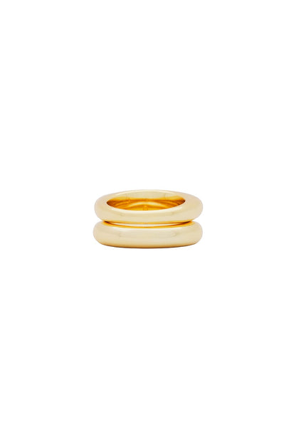 Dome Ring Set - 18k Gold Plated