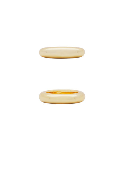 Dome Ring Set - 18k Gold Plated